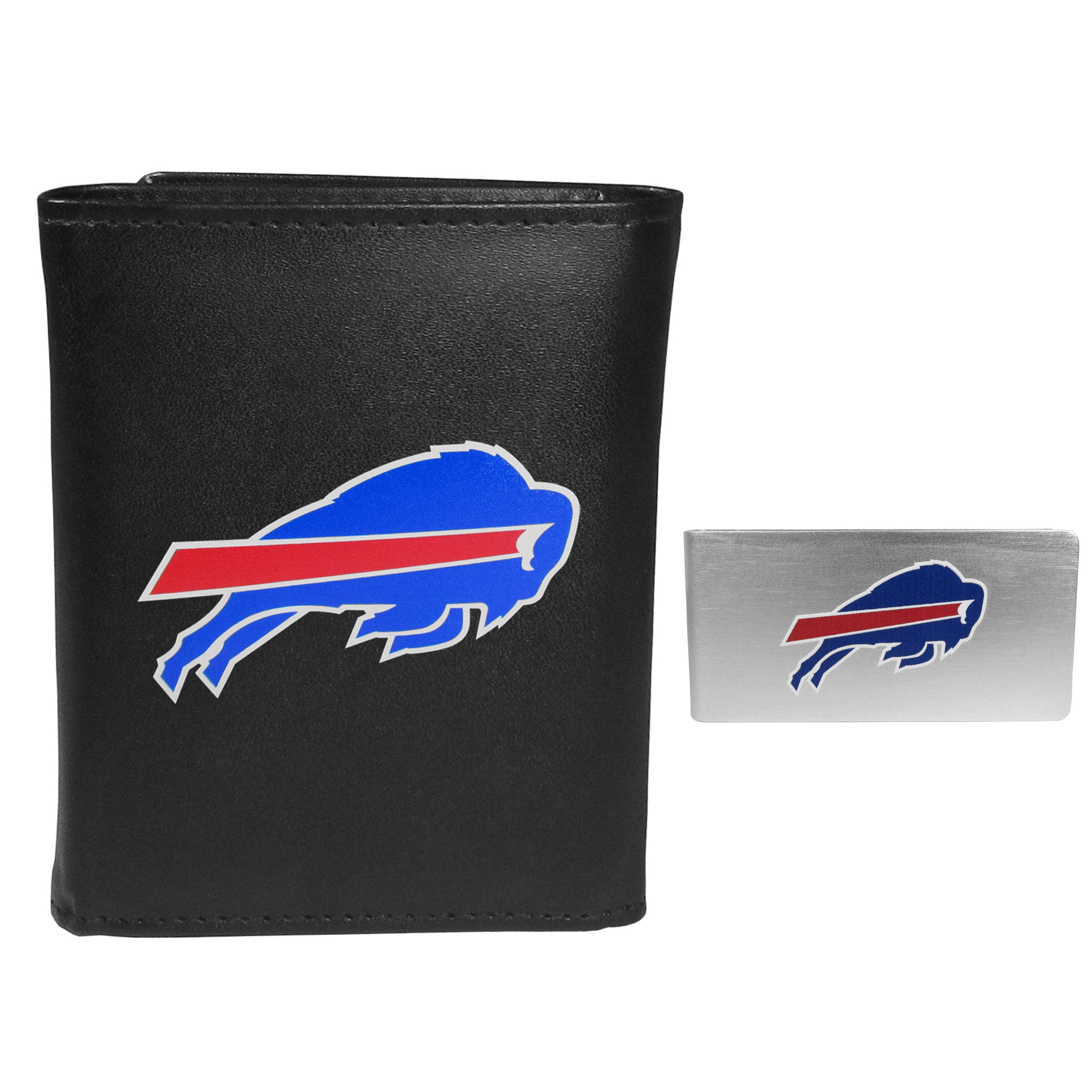 Buffalo Bills Leather Tri-fold Wallet & Money Clip