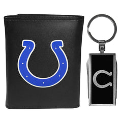 Indianapolis Colts Leather Tri-fold Wallet & Multitool Key Chain