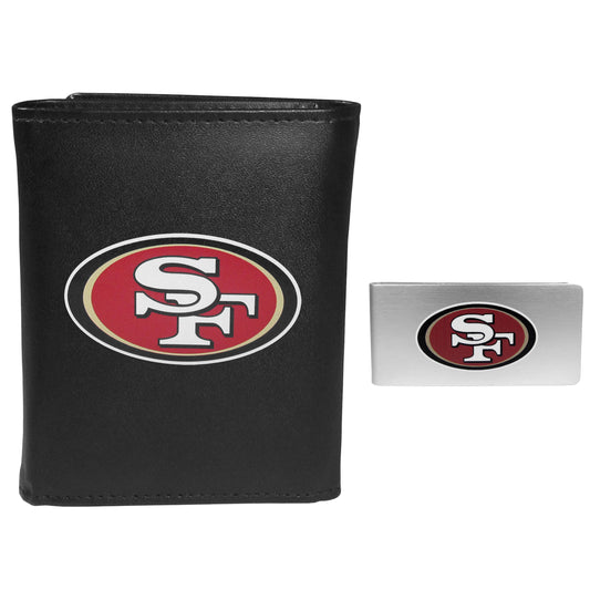 San Francisco 49ers Leather Tri-fold Wallet & Money Clip