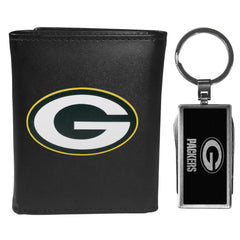 Green Bay Packers Leather Tri-fold Wallet & Multitool Key Chain