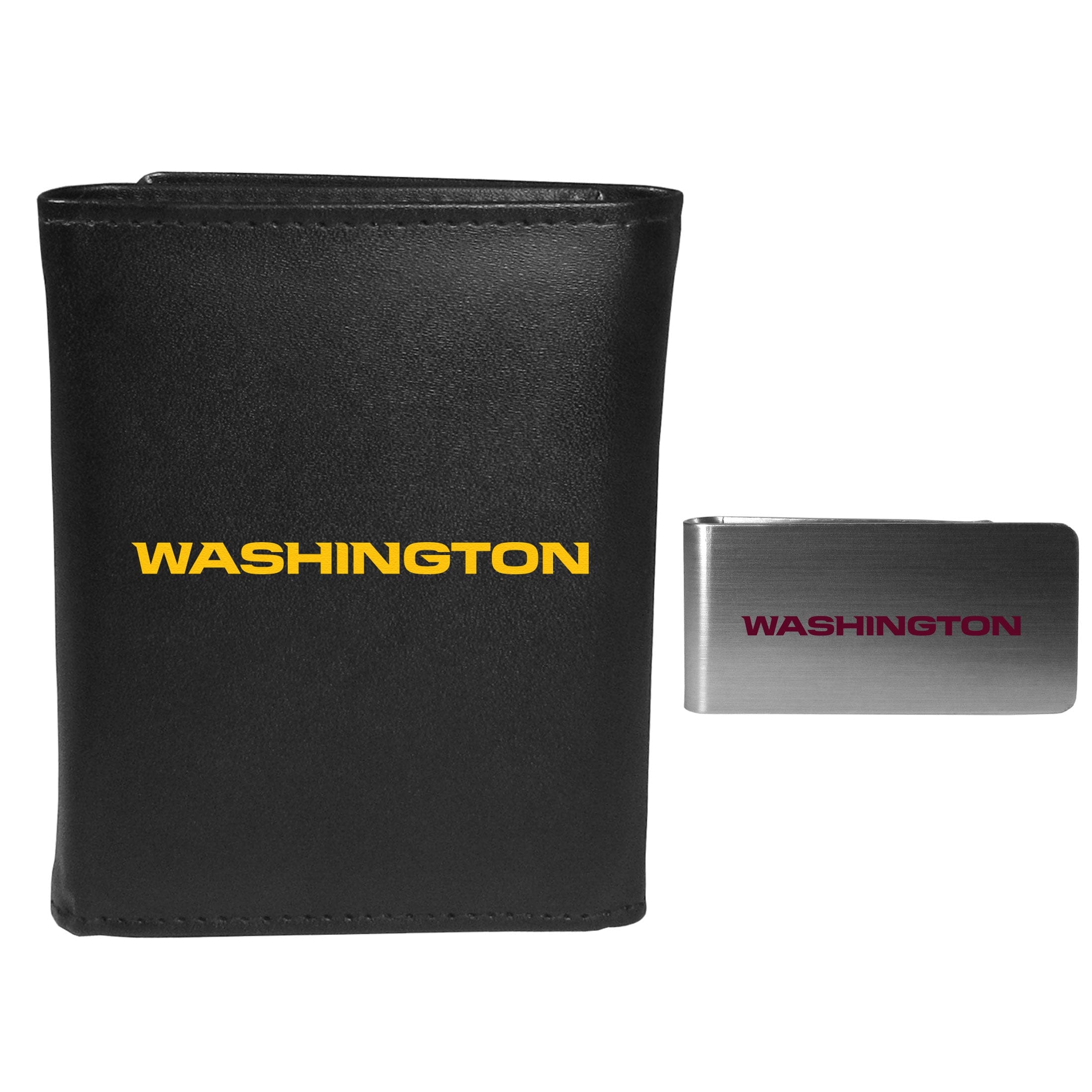 Washington Commanders Leather Tri-fold Wallet & Money Clip