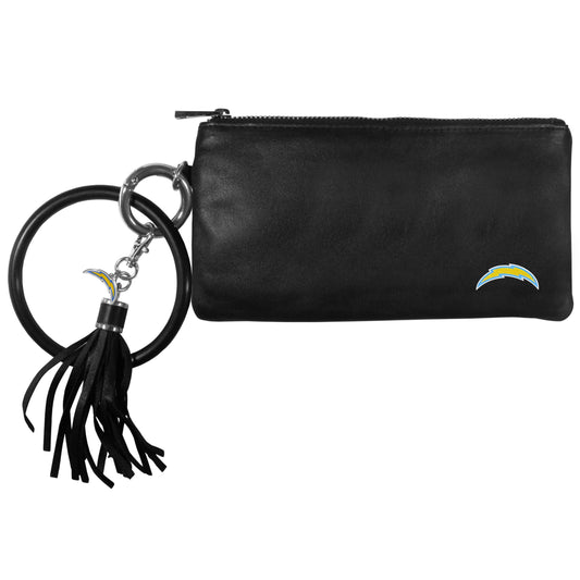 Cartera de cuero con pulsera para mujer de Los Angeles Chargers