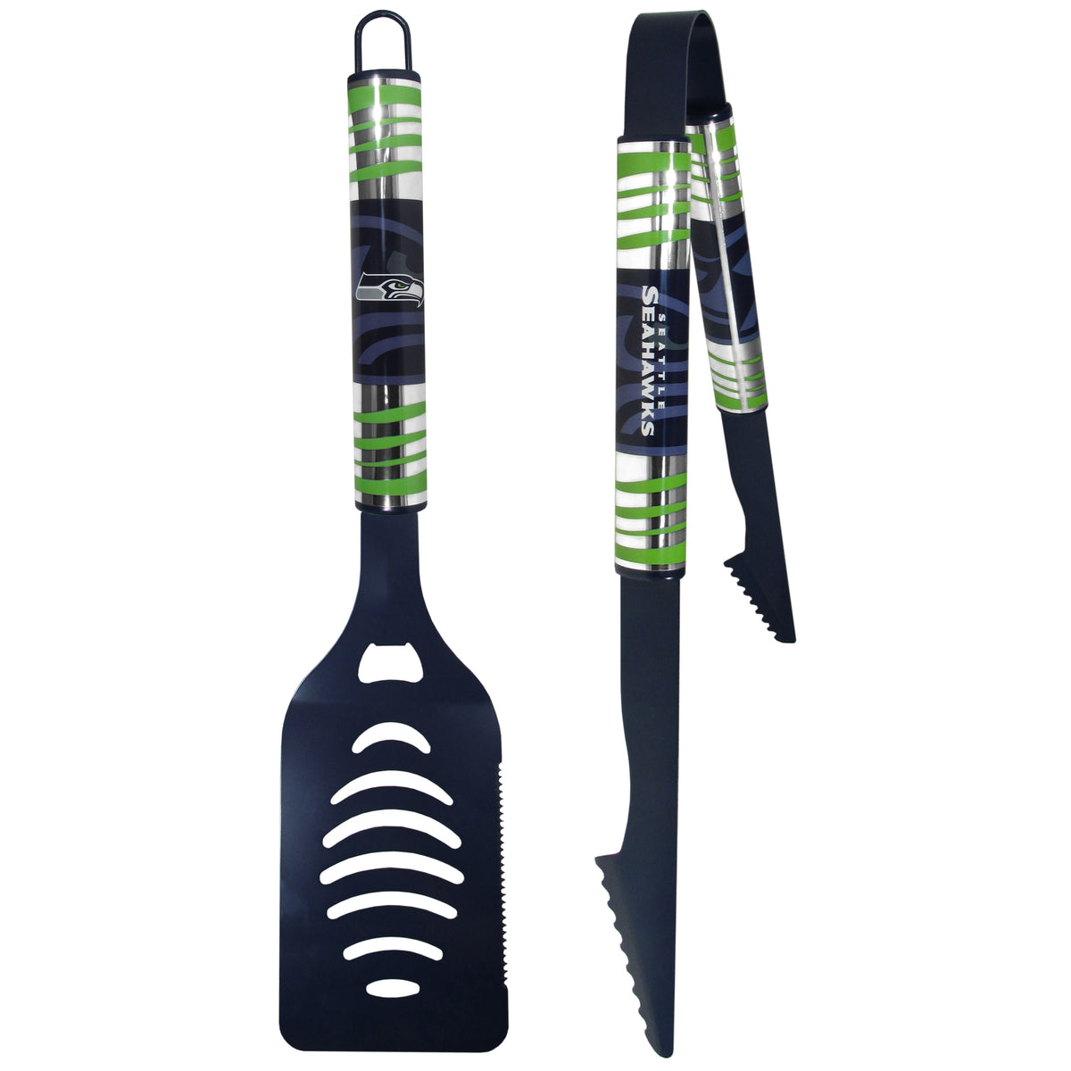 Seattle Seahawks 2 pc Color Tailgate BBQ Set