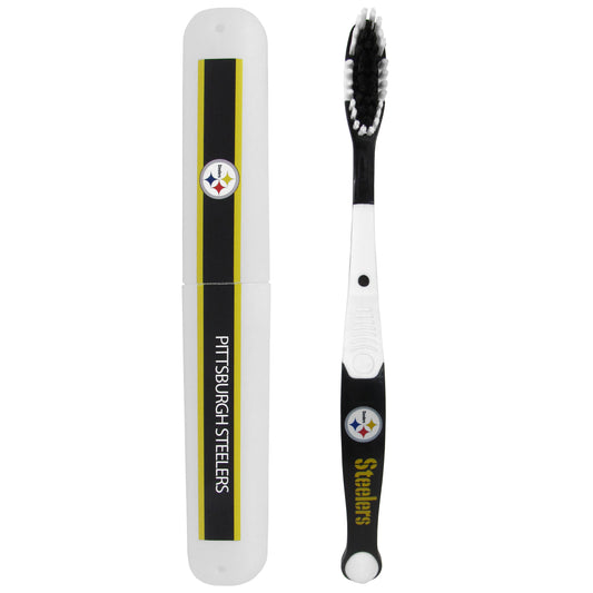 Pittsburgh Steelers Toothbrush and Travel Case - Pittsburgh Steelers