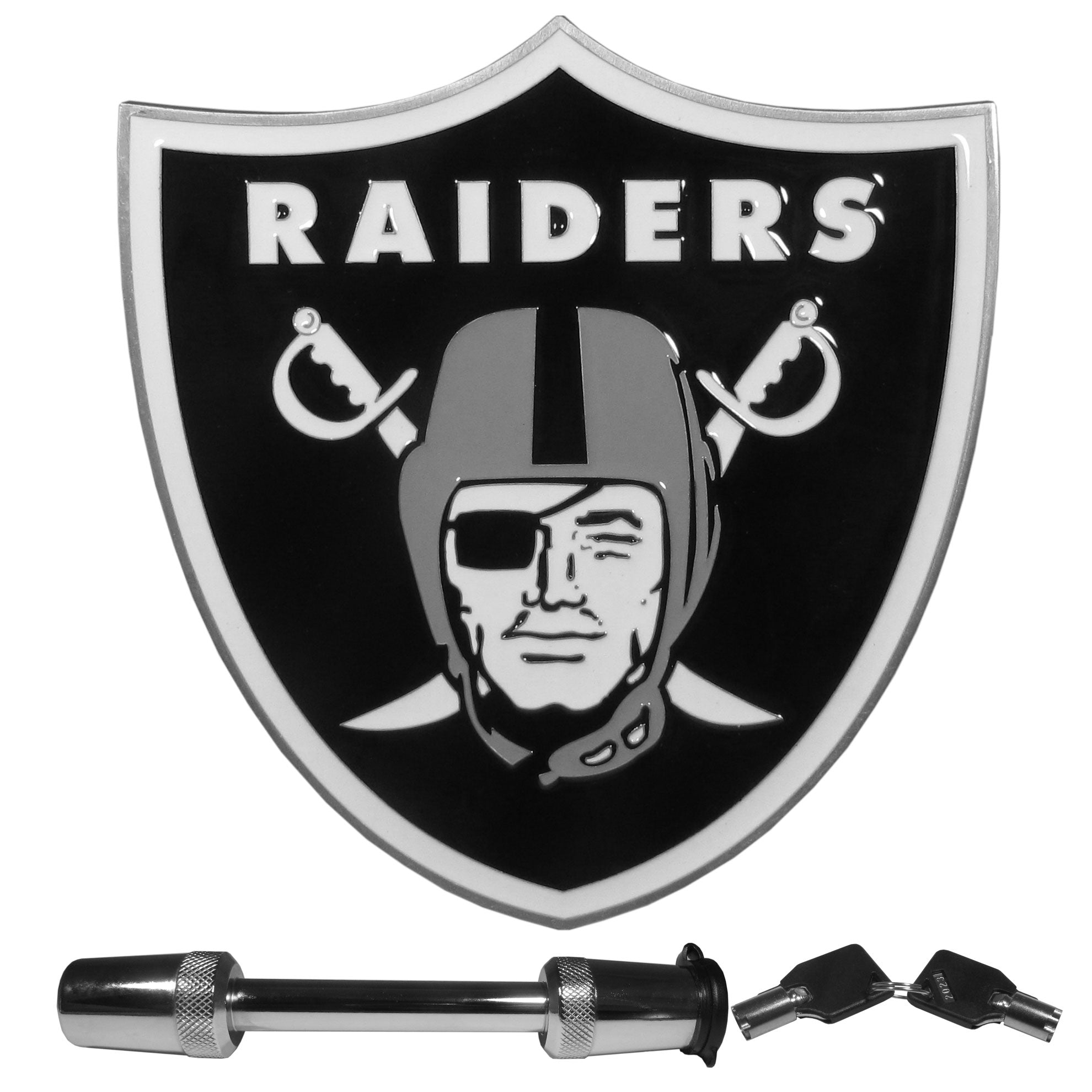 Las Vegas Raiders Trailer Hitch with Hitch Lock