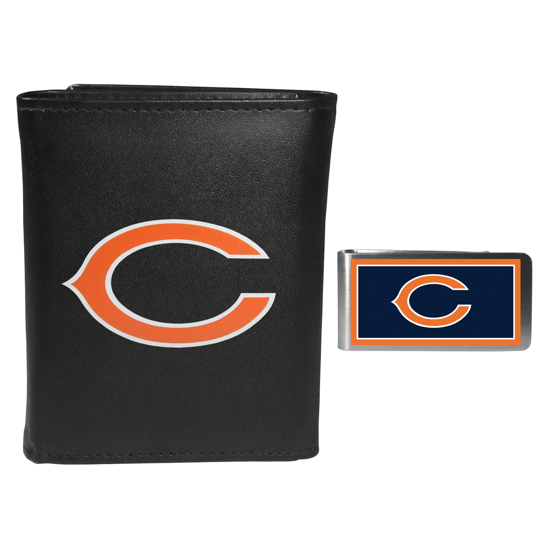 Chicago Bears Tri-fold Wallet & Color Money Clip