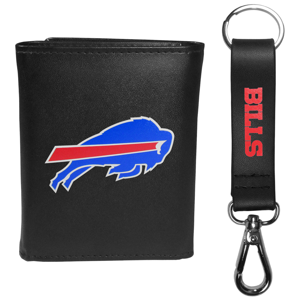 Buffalo Bills Tri-fold Wallet & Strap Key Chain