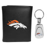 Denver Broncos Tri-fold Wallet & Steel Key Chain