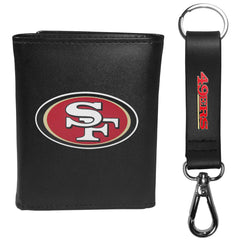 San Francisco 49ers Tri-fold Wallet & Strap Key Chain