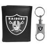 Las Vegas Raiders Tri-fold Wallet & Valet Key Chain