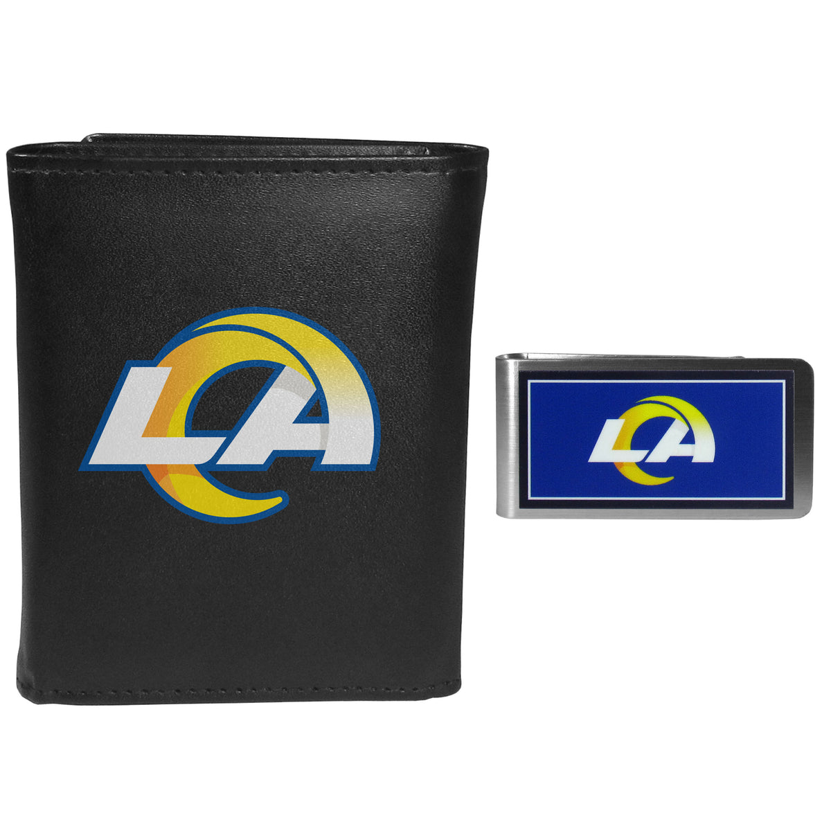 Los Angeles Rams Tri-fold Wallet & Color Money Clip