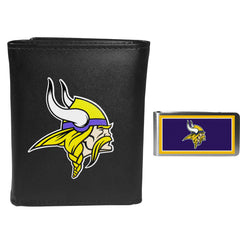 Minnesota Vikings Tri-fold Wallet & Color Money Clip