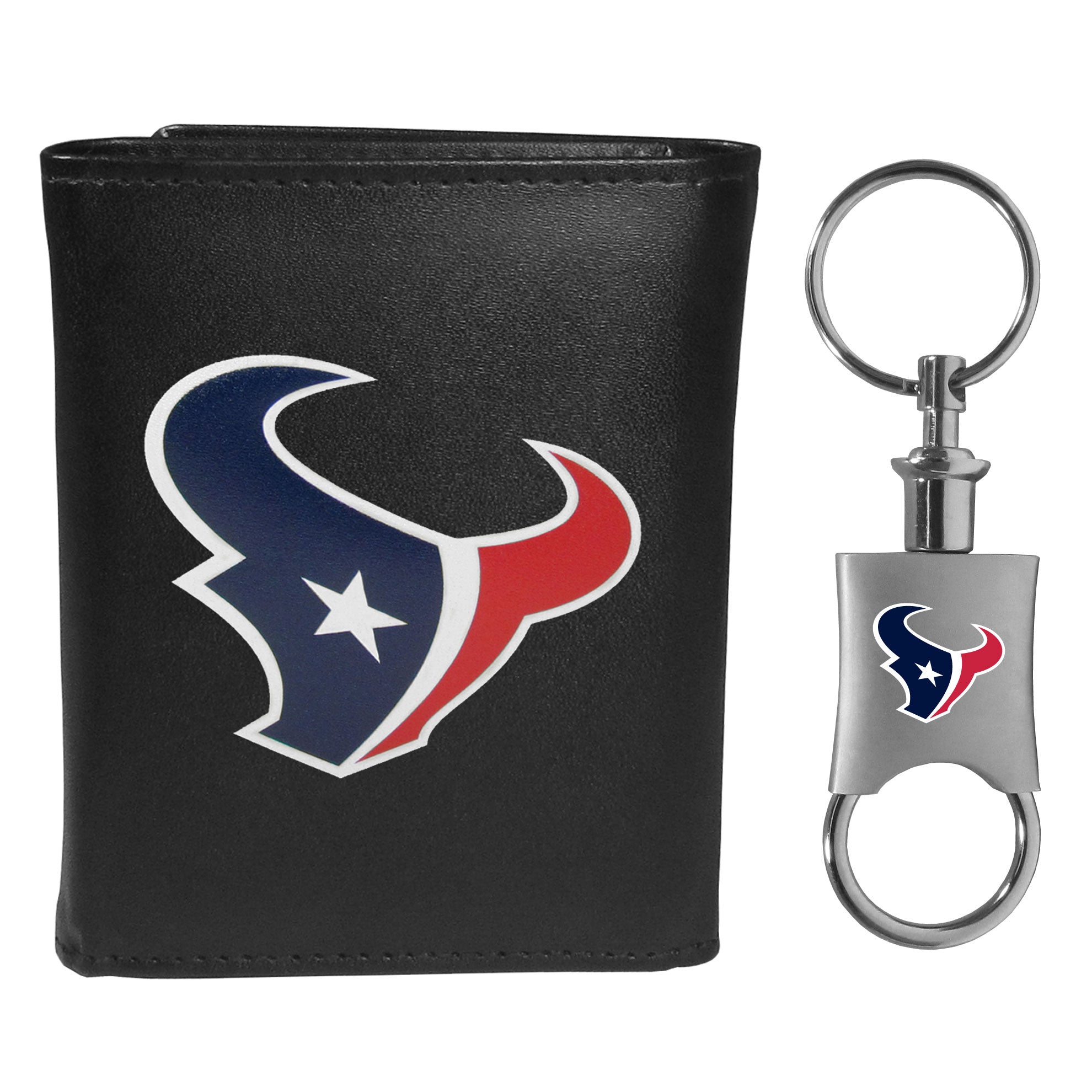 Houston Texans Tri-fold Wallet & Valet Key Chain