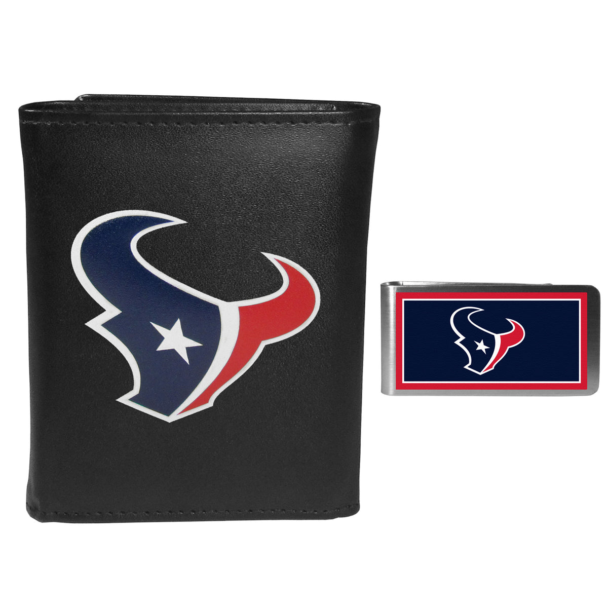 Houston Texans Tri-fold Wallet & Color Money Clip