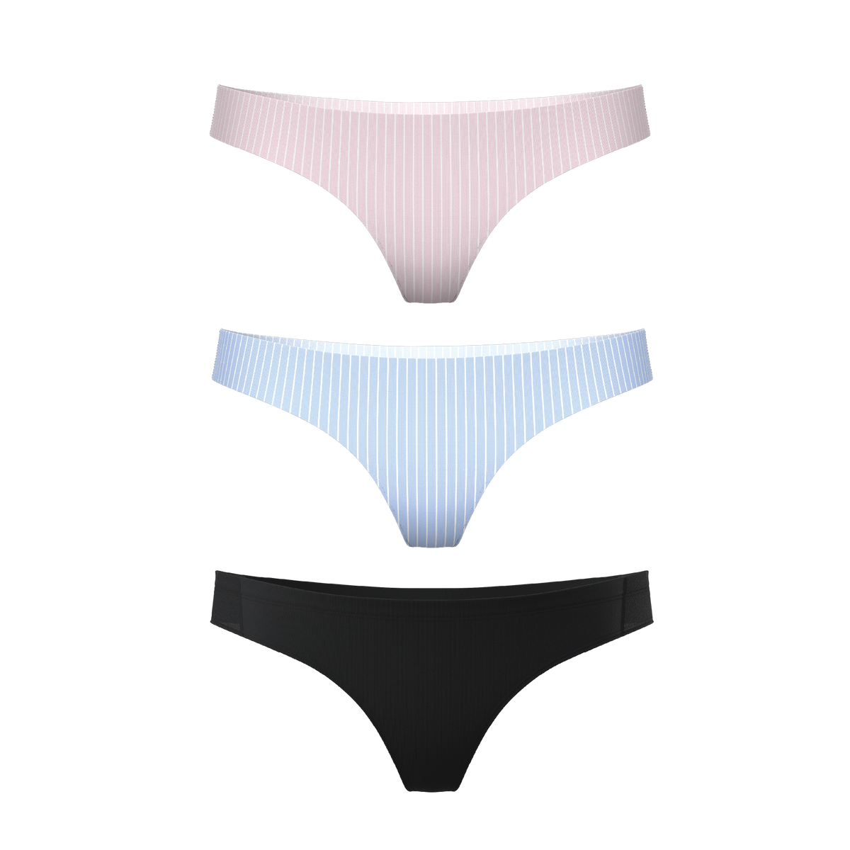 The Feminine Basics | Women's Thong Underwear 3 Pack