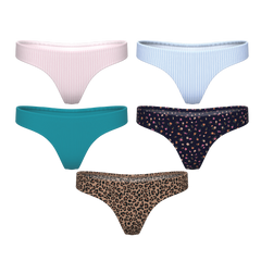 The Feminine Essentials | MicroModal Thong 5 Pack