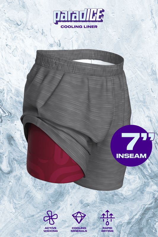 The Finish Line | Grey and Red Ball Hammock® 7 Inch Athletic Shorts - Shinesty