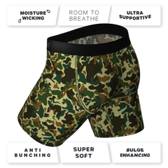 The Forni Camo | Camouflage Long Leg Ball Hammock® Pouch Underwear With Fly