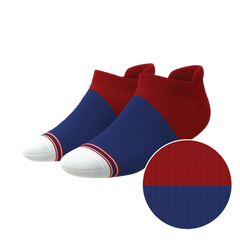 The Fourth | Patriotic Red and Blue Heel Hammock™ Ankle Socks