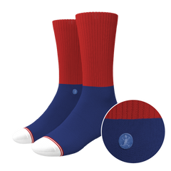 The Fourth | Patriotic Red and Blue Heel Hammock™ Crew Socks