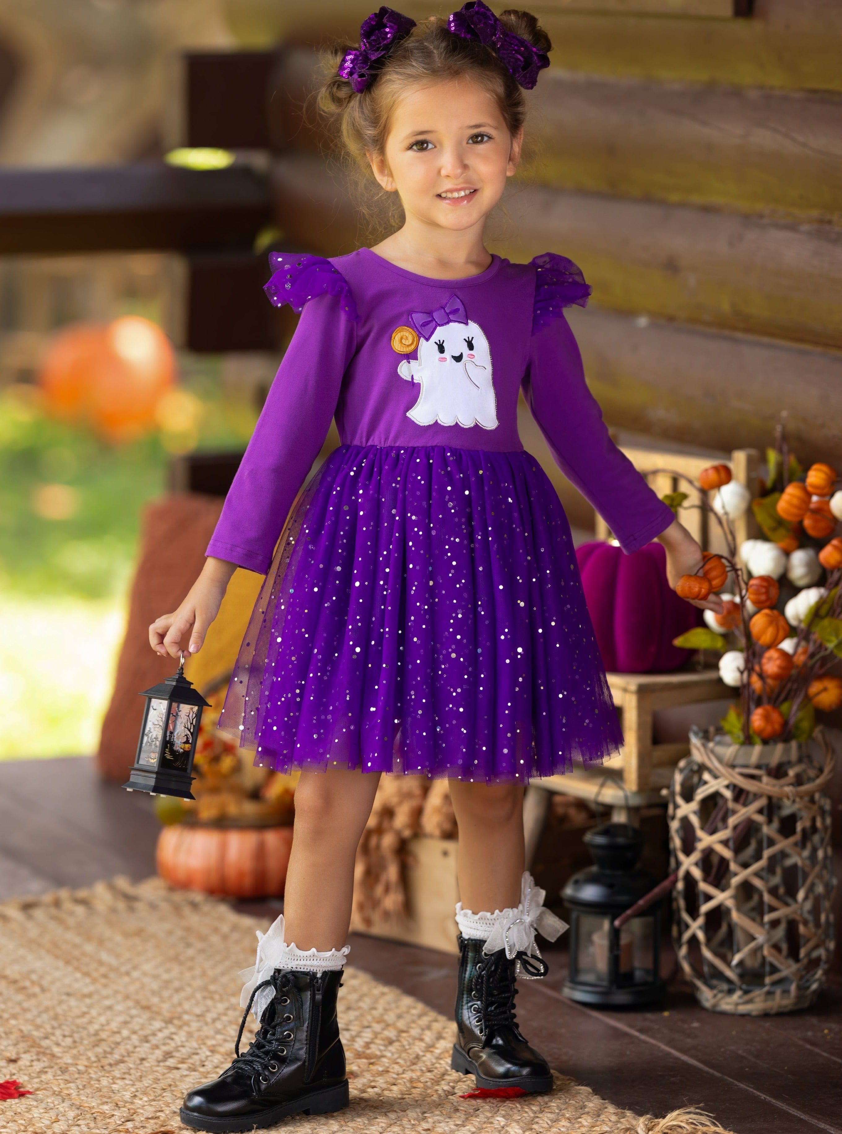 Hey Boo Glitter Tutu Dress - Mia Belle Girls