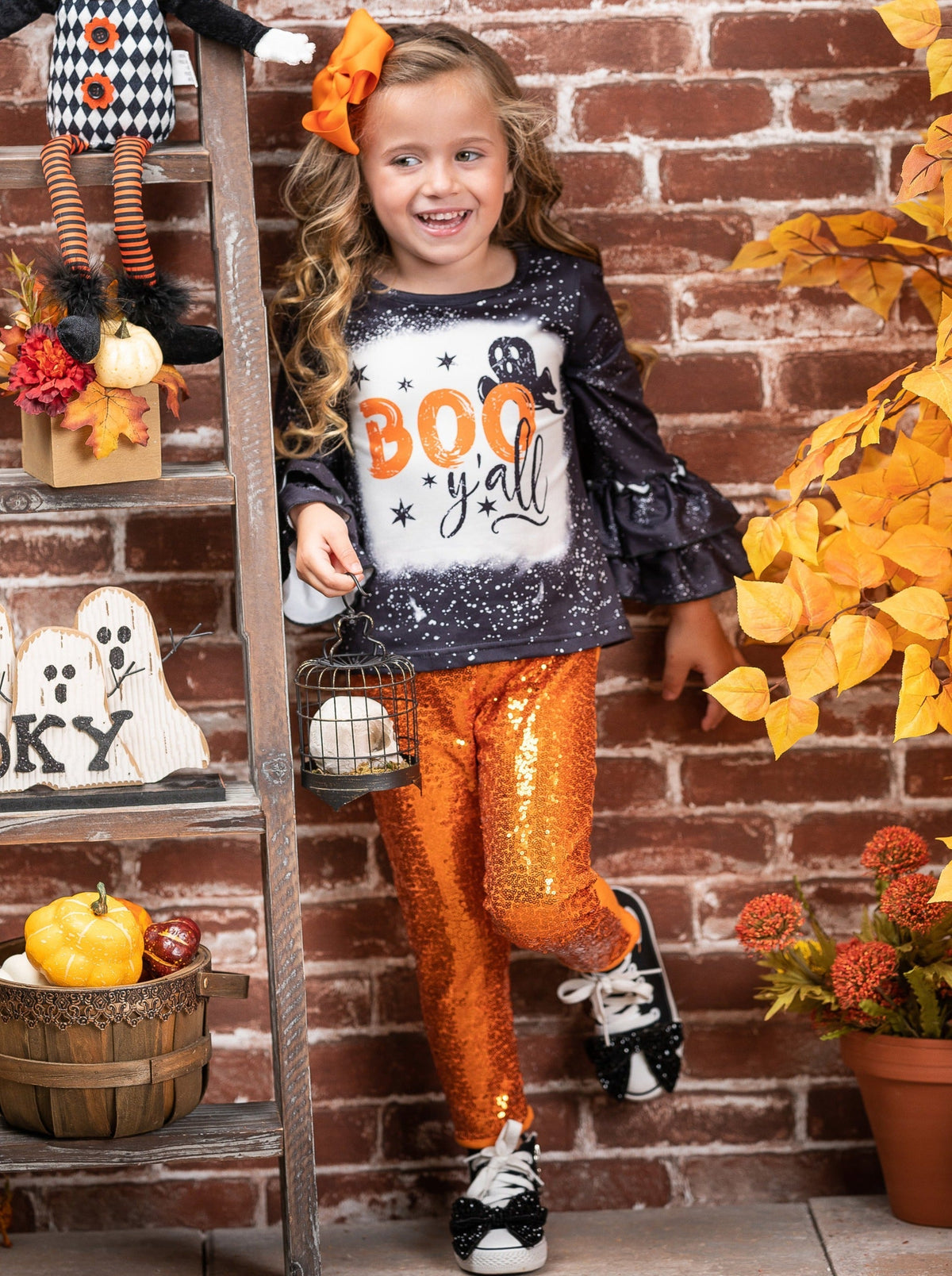 Boo Y'all Sequin Pants Set