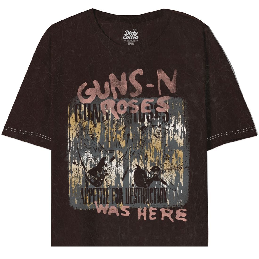 Guns N Roses Three Skeletons Oversize Crop - Guns N Roses