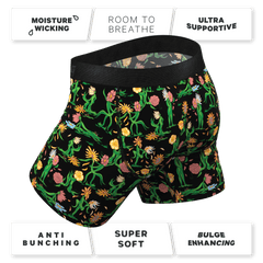 The Garden Of Breedin | Flower Print Ball Hammock® Pouch Underwear With Fly