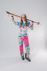 The Geodisiac | Retro Neon Curved Fit Women's One Piece Ski Suit