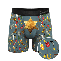 The Giddy Up | Sheriff Badge Ball Hammock® Pouch Underwear