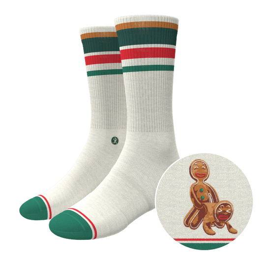 The Ginger Rail | Gingerbread Heel Hammock™ Crew Socks