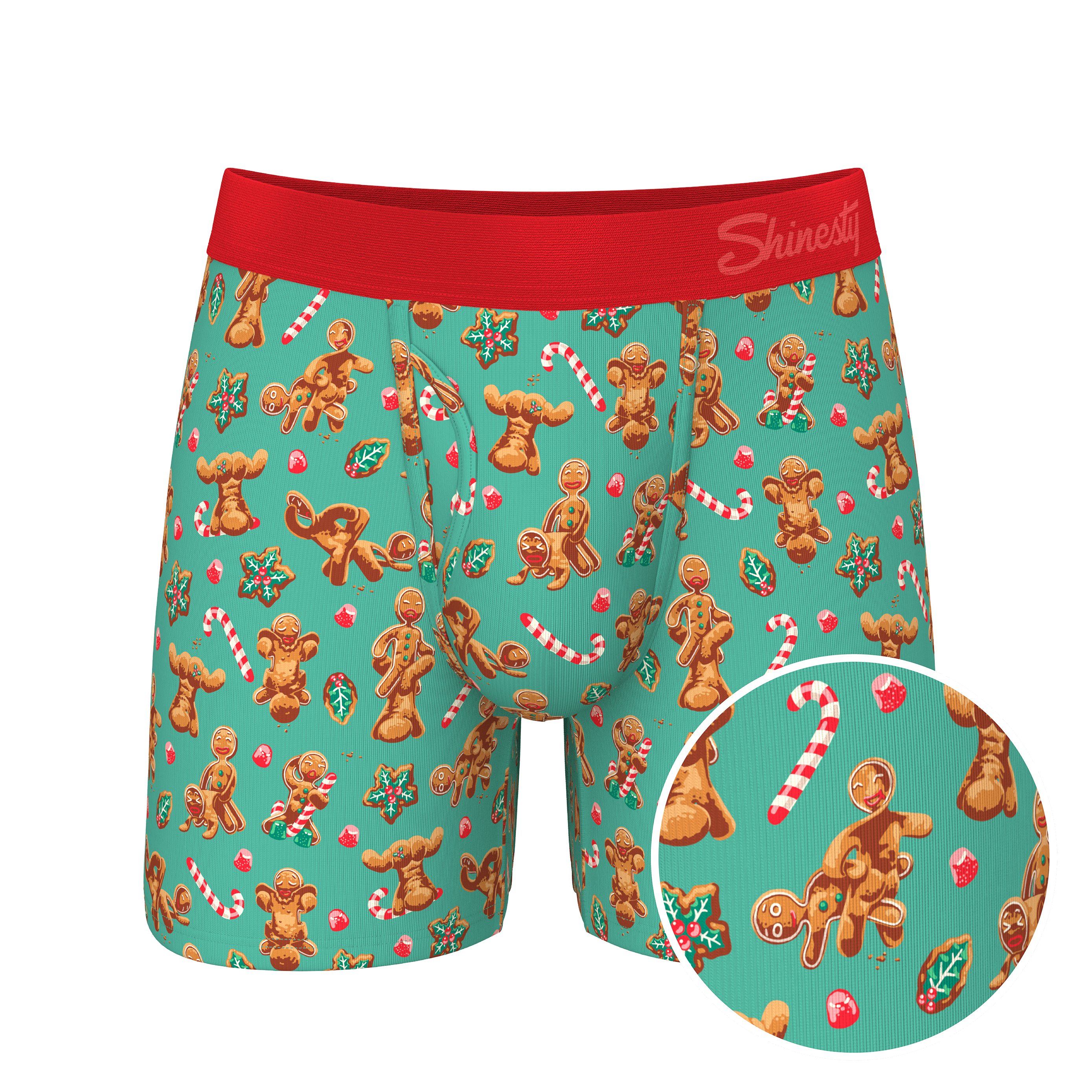 The Ginger Rail | Gingerbread Ball Hammock® Pouch Underwear With Fly - Shinesty