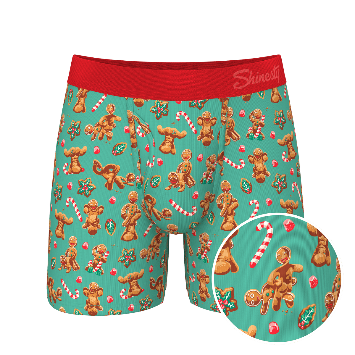 The Ginger Rail | Gingerbread Ball Hammock® Pouch Underwear With Fly - Shinesty