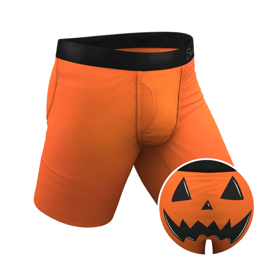 The Good Gourd | Jack O Lantern Long Leg Ball Hammock® Pouch Underwear With Fly