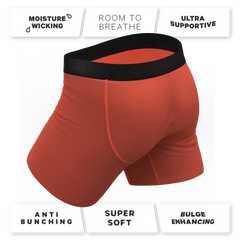 The Gotta Terracotta | Terracotta Orange Ball Hammock® Pouch Underwear With Fly