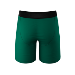 The Green Boys | Green Long Leg Ball Hammock® Pouch Underwear With Fly