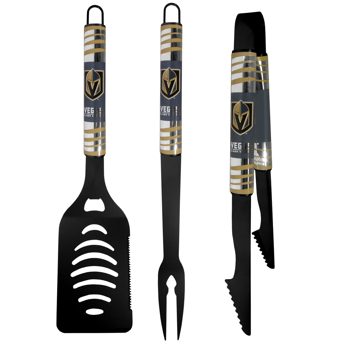 Vegas Golden Knights® 3 pc Black Tailgater BBQ Set