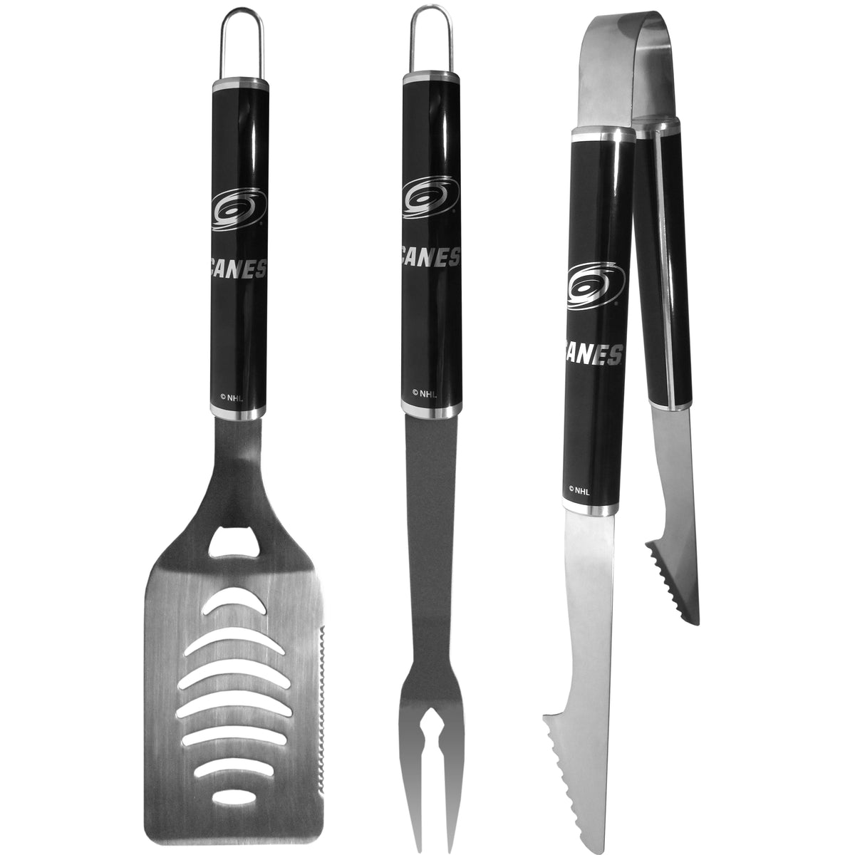 Carolina Hurricanes® 3 pc Steel BBQ Set in Black