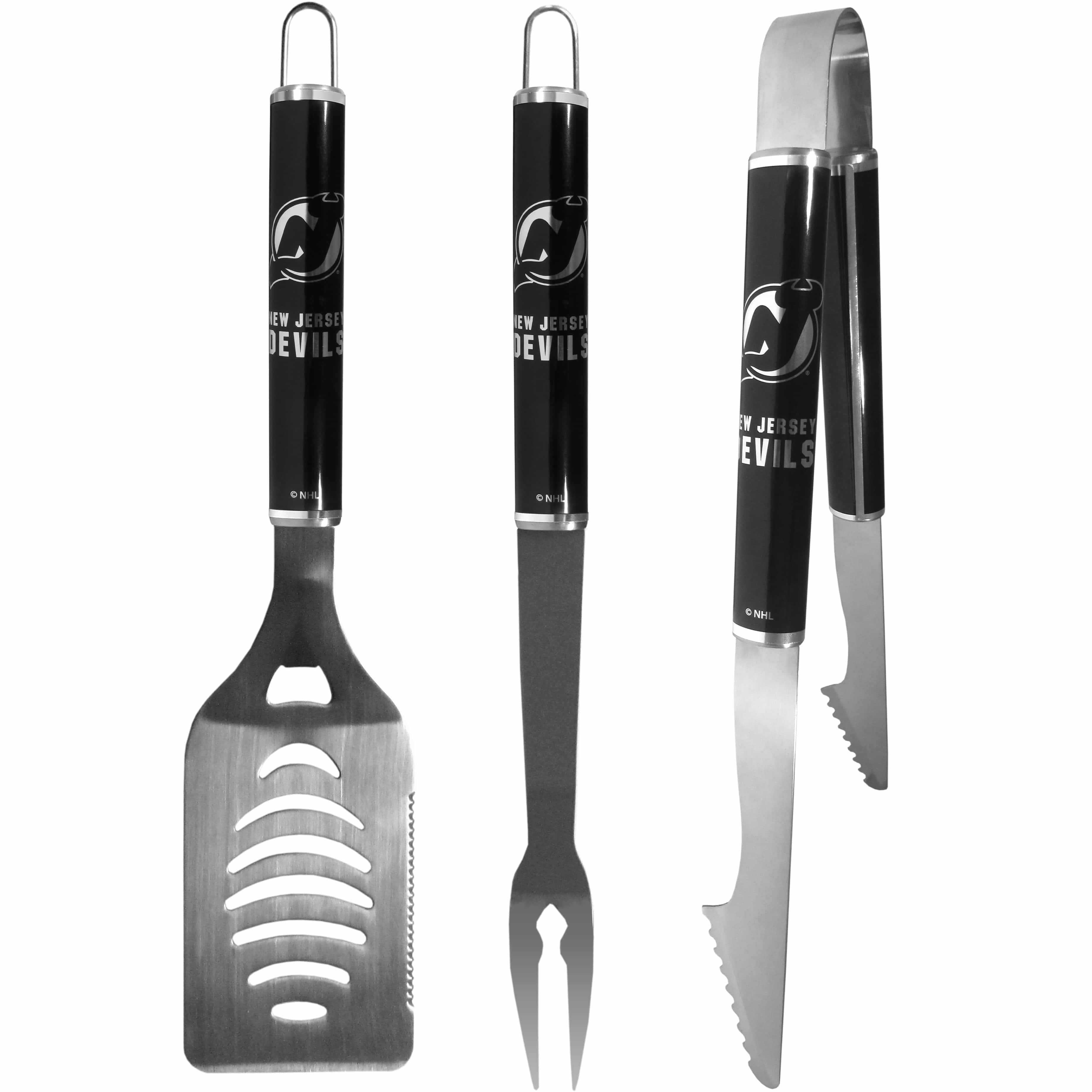 New Jersey Devils® 3 pc Steel BBQ Set in Black