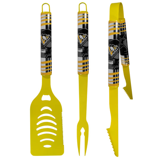 Juego de 3 herramientas para barbacoa de colores de Pittsburgh Penguins®