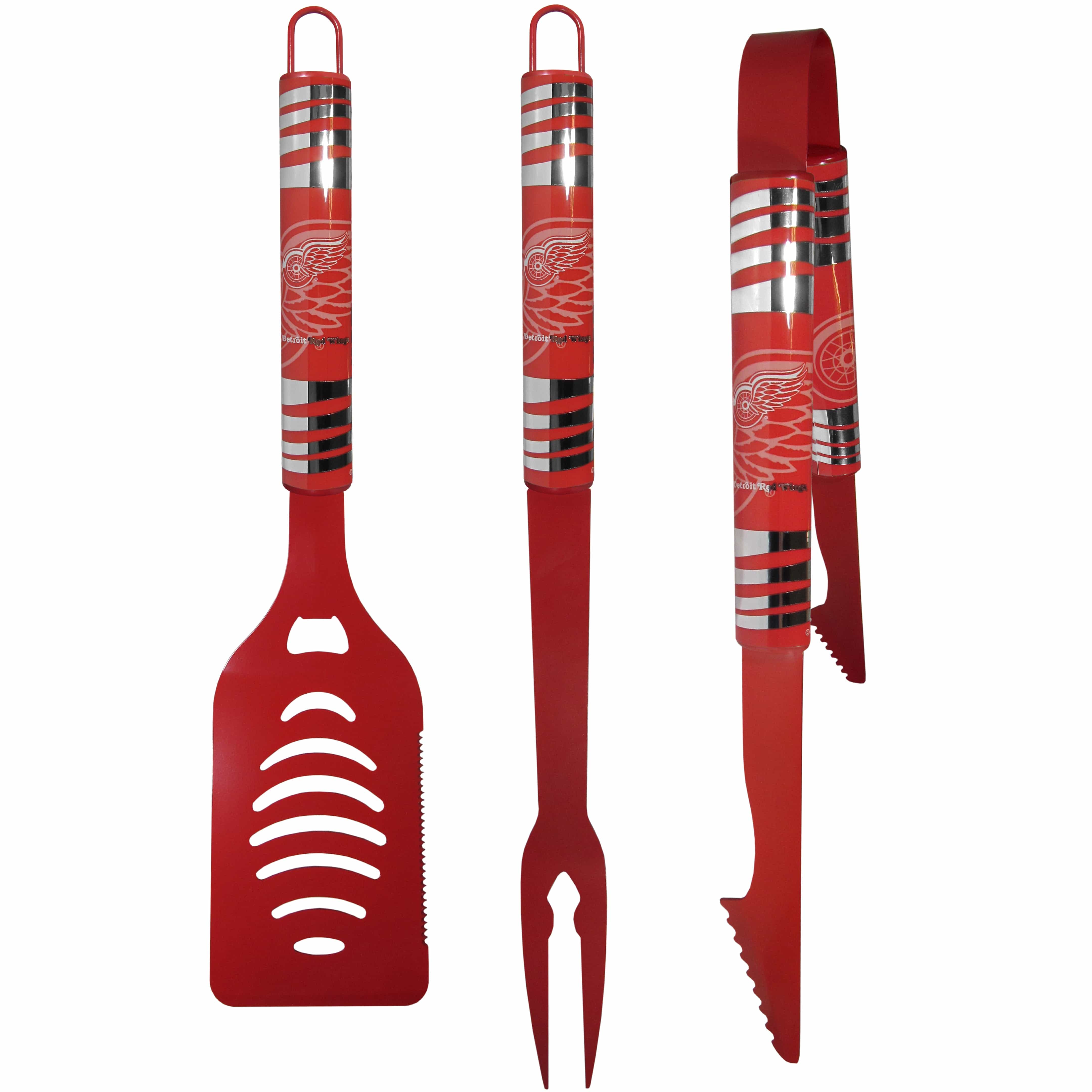 Detroit Red Wings® 3 pc Color BBQ Tool Set - Detroit Red Wings®