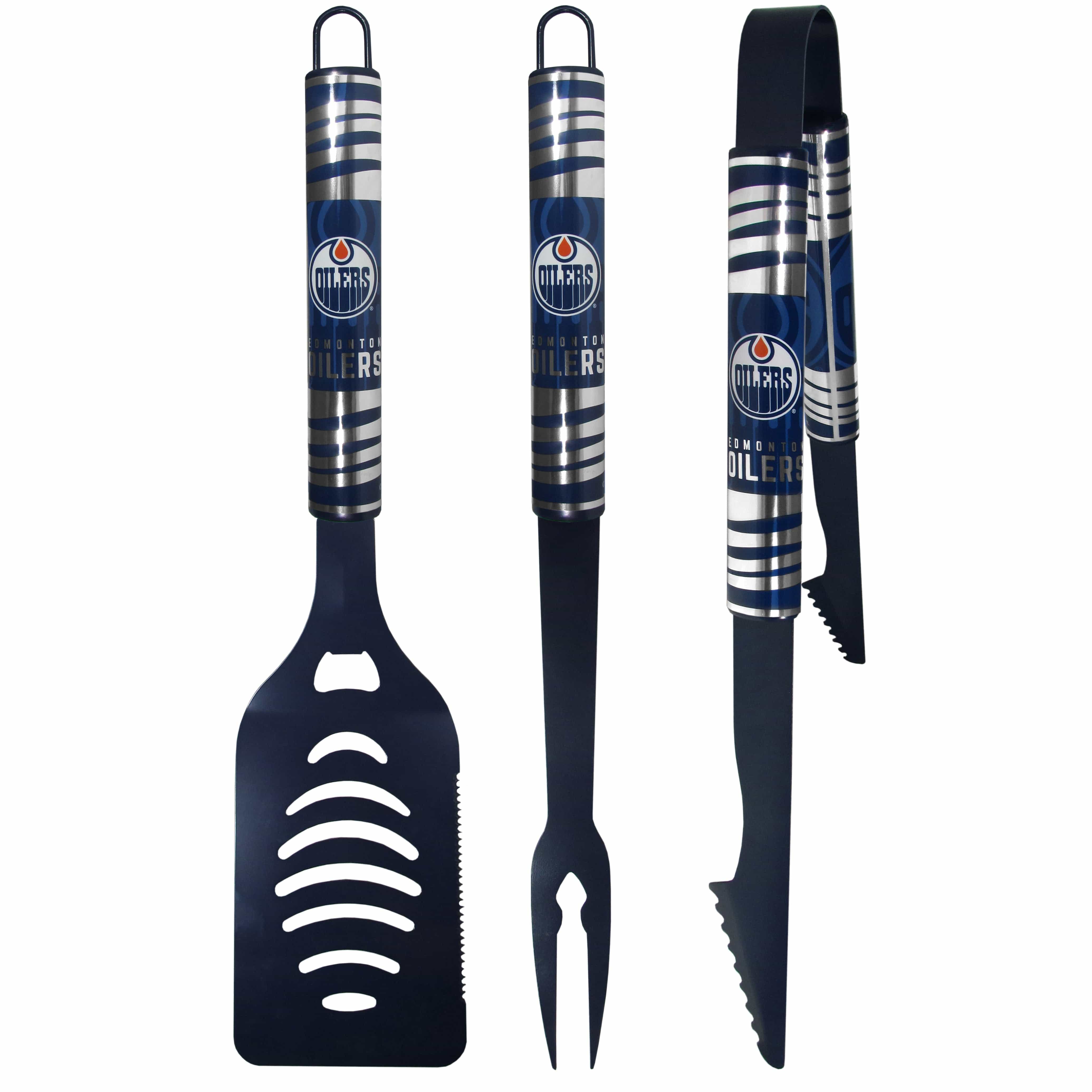 Edmonton Oilers® 3 pc Color BBQ Tool Set - Edmonton Oilers®