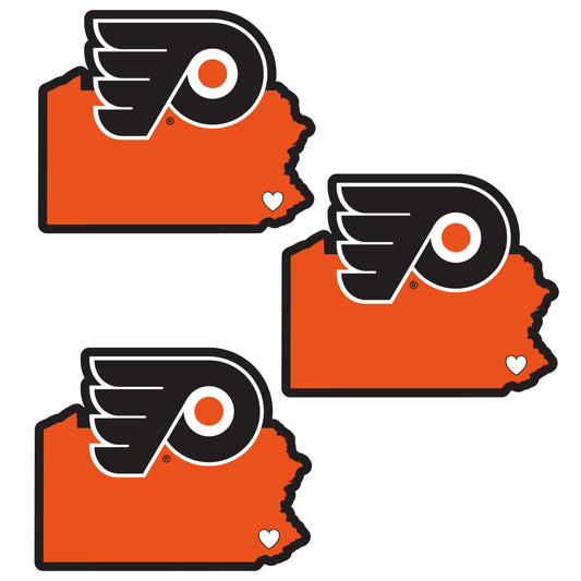 Calcomanía del estado natal de los Philadelphia Flyers®, paquete de 3