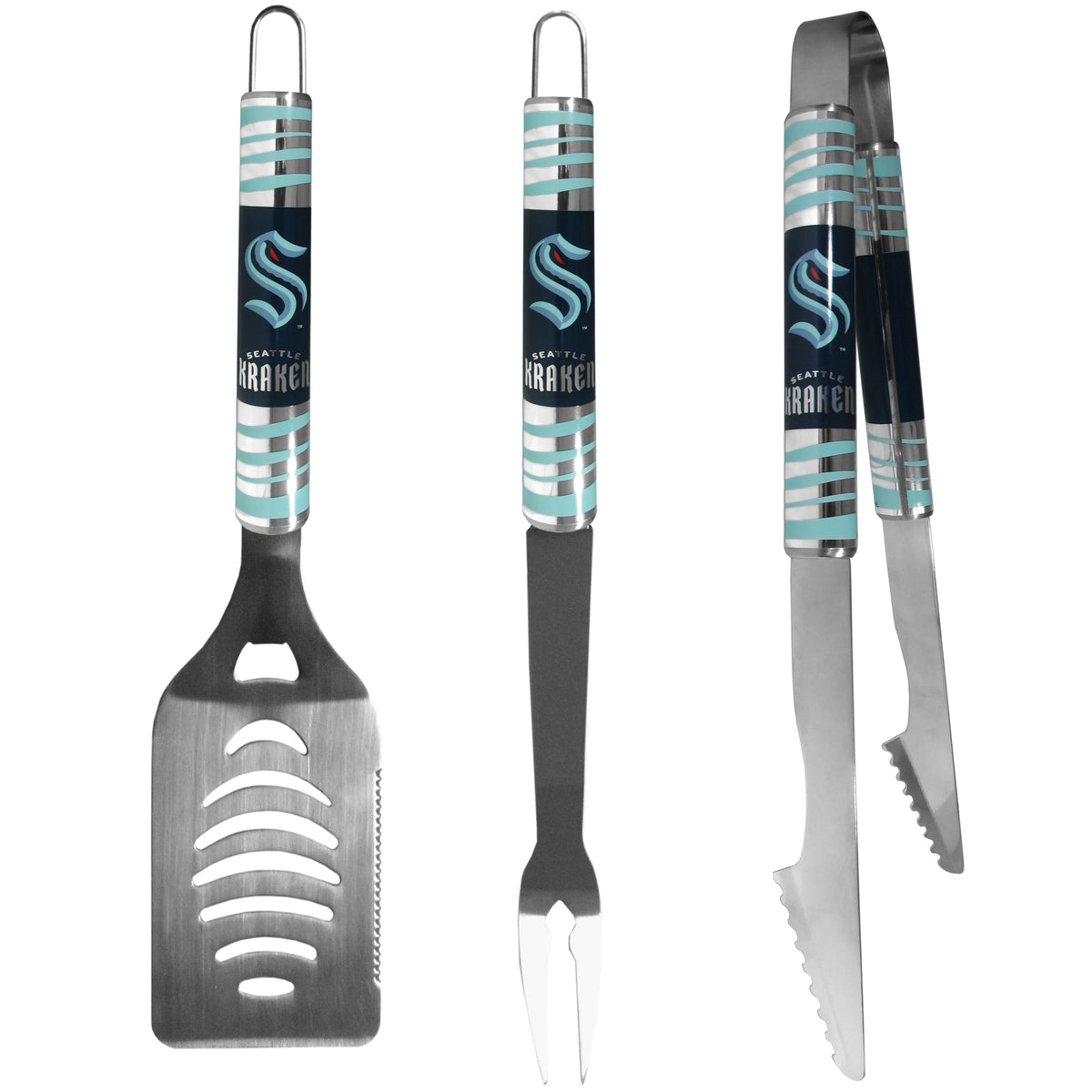 Seattle Kraken 3 pc Tailgater BBQ Tools