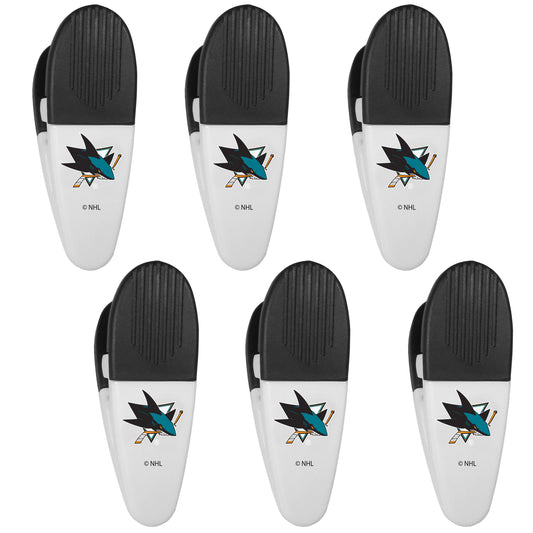 San Jose Sharks Chip Clip Magnets, 6pk