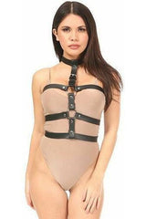 Daisy Corsets Matte Black Vegan Leather Body Harness