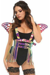 Daisy Corsets Rainbow Gold Holo Large Butterfly Wing Body Harness