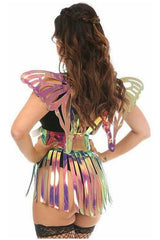 Daisy Corsets Rainbow Gold Holo Large Butterfly Wing Body Harness