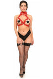 Daisy Corsets Kitten Collection Red/Red Triangle Top Body Harness - Daisy Corsets