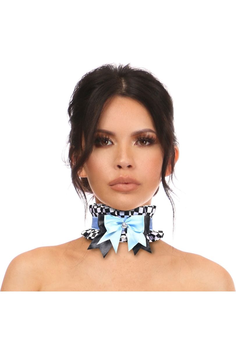 Daisy Corsets Kitten Collection Checker Print Choker - Daisy Corsets